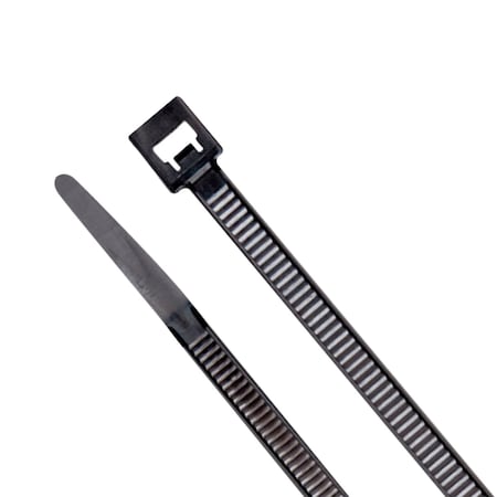 Dottie Cable Tie, 8 in L, 1.97 in Max Bundle Dia., Black, Nylon 6/6, 50 lb Strength, 100 PK DT6B